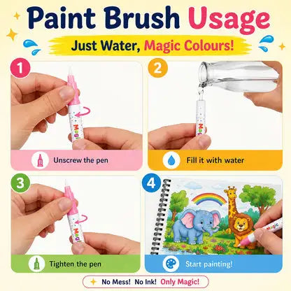 Magic Water Colouring Book
